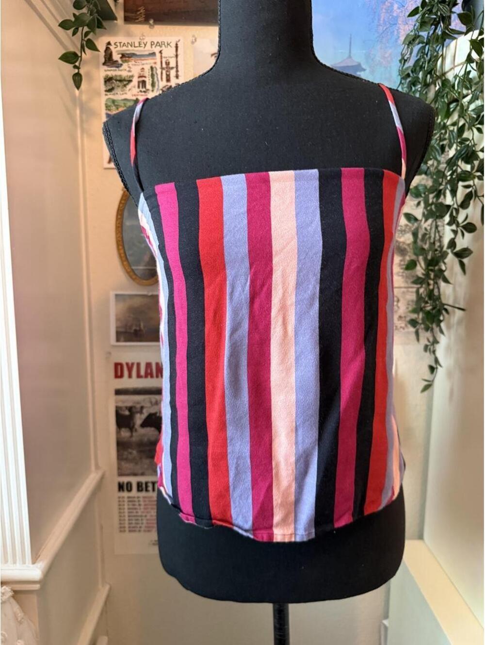 Reformation Multicolor Striped Spaghetti Strap Cami Top Size XS